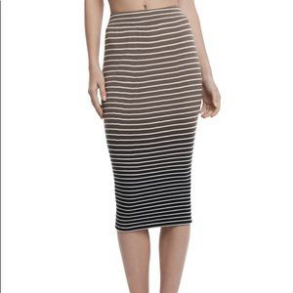 ATM | OMBRE STRIPE PENCIL SKIRT